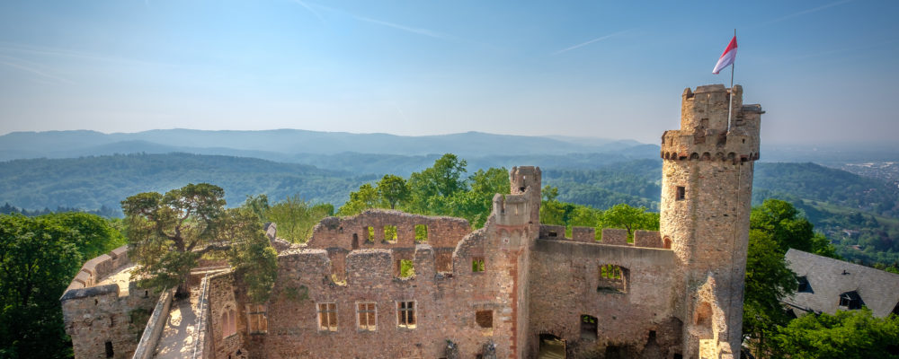 Blick vom Nord-West Turm Richtung Odenwald