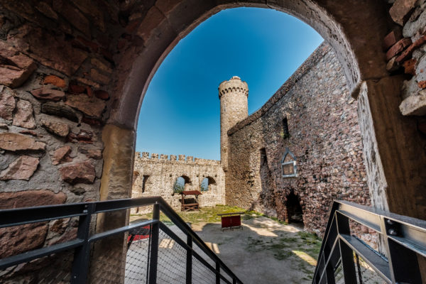 Innenhof von Schloss Auerbach, für gäste der Ferienwohnung immer erreichbar