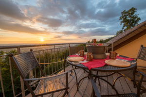 BBQ auf der Terrasse der Ferienwohnung Nibelungenland